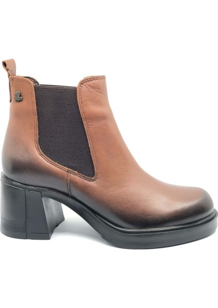 Kadın Hakiki Deri Elastik Yan Bantlı Günlük Bot 2452402K - Taba - 36 fiyatları