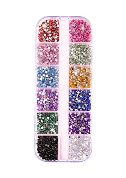 12 Renk Süsleme Taşı Kutulu Nail Art fiyatları