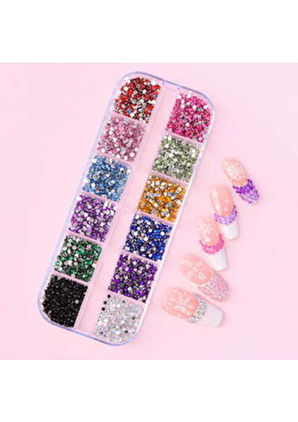 12 Renk Süsleme Taşı Kutulu Nail Art indirimleri