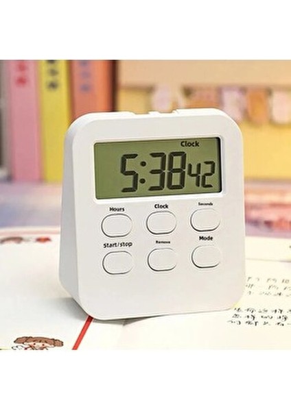 Alarmlı Dijital Öğrenci Sınav Kronometresi 24 Geri Sayım Cihazı Saat Alarm 2 Kademeli Kronometre indirimleri