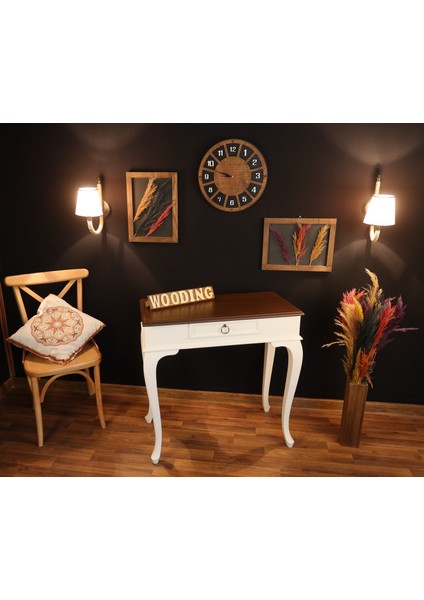 80 cm Çekmeceli Masif Beyaz Ceviz Dresuar fiyatları