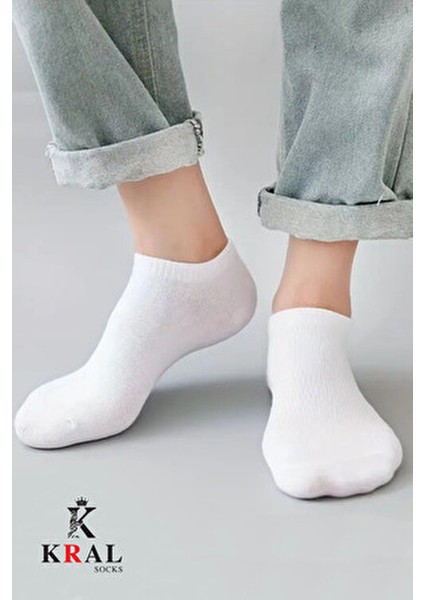 Ekonomik Bilek Boy Patik Çorap Yüksek Pamuklu 10 Çift Düz Desen Unisex fiyatları