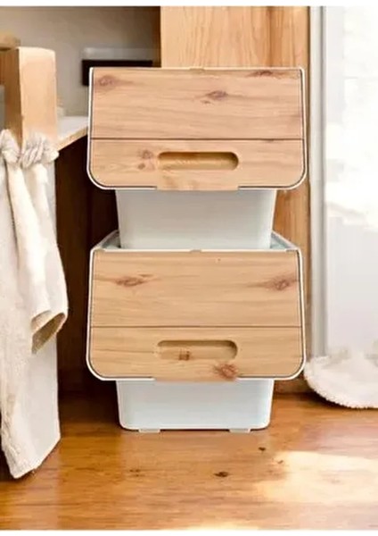 24 Lt Bambu Renk Organizer Çok Amaçlı Kutu Tekerlekli Patates Sebze Soğanlık Kutusu Oyuncak Sepeti fiyatları