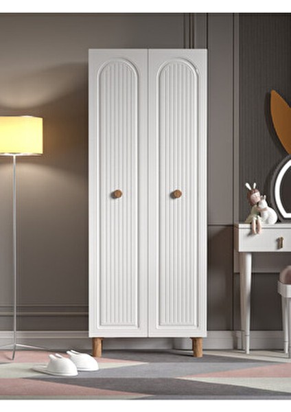 Bohem 2 Kapaklı Gardırop Mdf Kapak