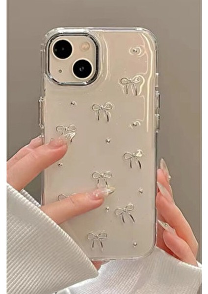 Iphone 14 Plus - 15 Plus Uyumlu Mini Fiyonk Tasarımlı Oyuncaklı Silikon Kılıf