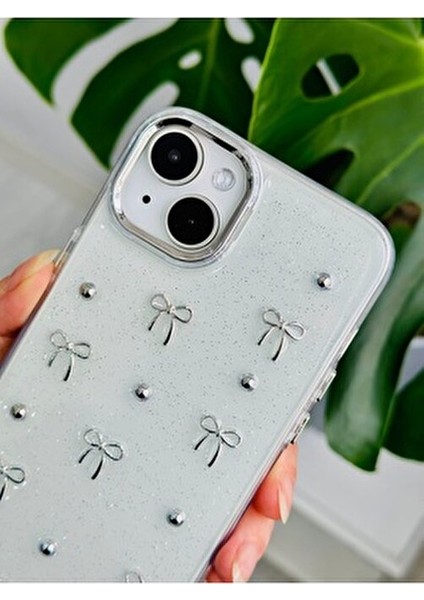 Iphone 14 Plus - 15 Plus Uyumlu Mini Fiyonk Tasarımlı Oyuncaklı Silikon Kılıf fiyatları