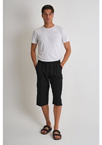 Erkek Kargo Cep %100 Pamuk Keten Görünümlü Kapri E207 modelleri