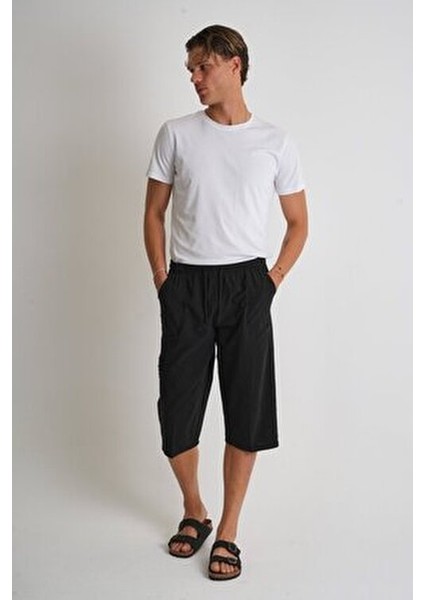 Erkek Kargo Cep %100 Pamuk Keten Görünümlü Kapri E207 fırsatları