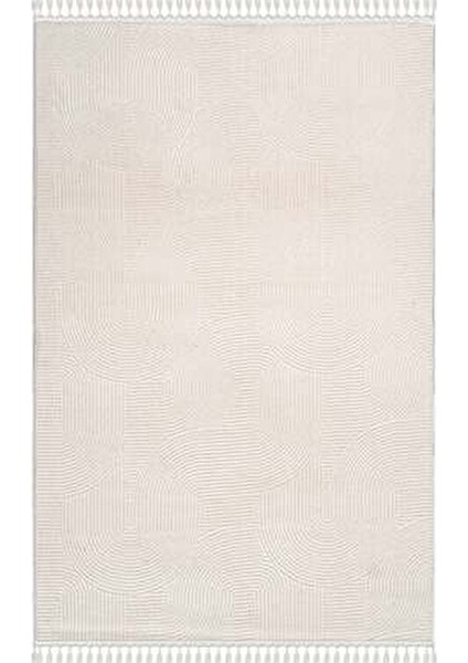 Rölyef Joy Krem Kaymaz Taban Kesme Halı Yolluk Pon Pon modelleri