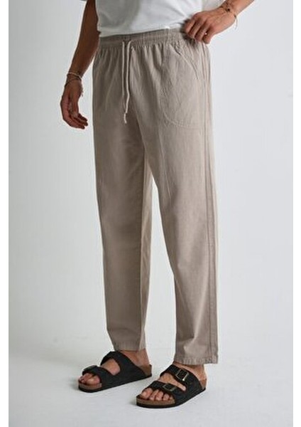 Erkek Büyük Beden %100 Pamuk Keten Görünümlü Pantolon E206 modelleri
