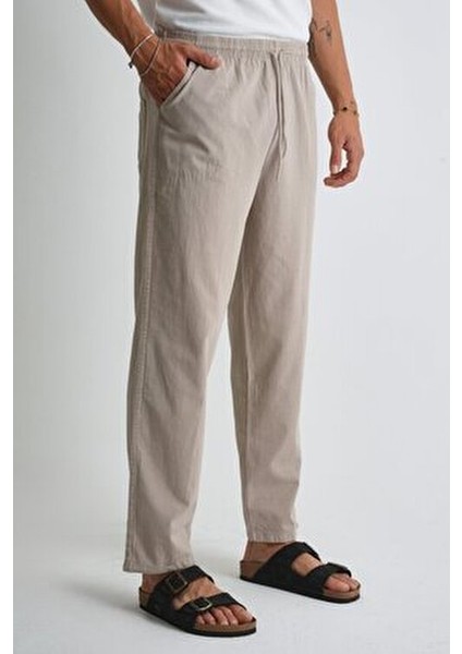 Erkek Büyük Beden %100 Pamuk Keten Görünümlü Pantolon E206 indirimleri