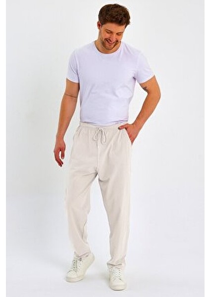 Erkek Büyük Beden %100 Pamuk Keten Görünümlü Pantolon E206 fiyatları