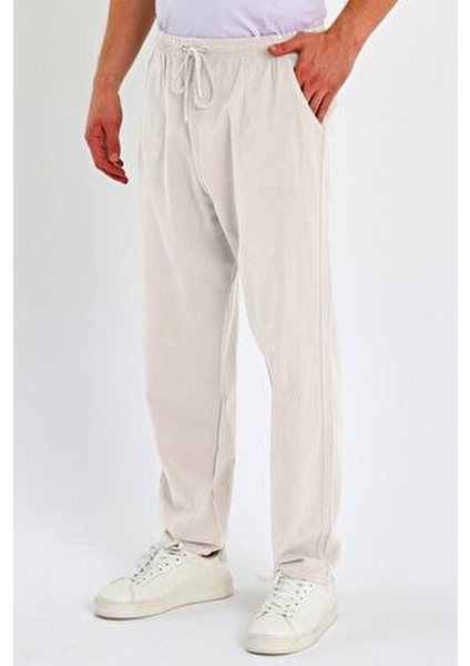 Erkek Büyük Beden %100 Pamuk Keten Görünümlü Pantolon E206 indirimleri
