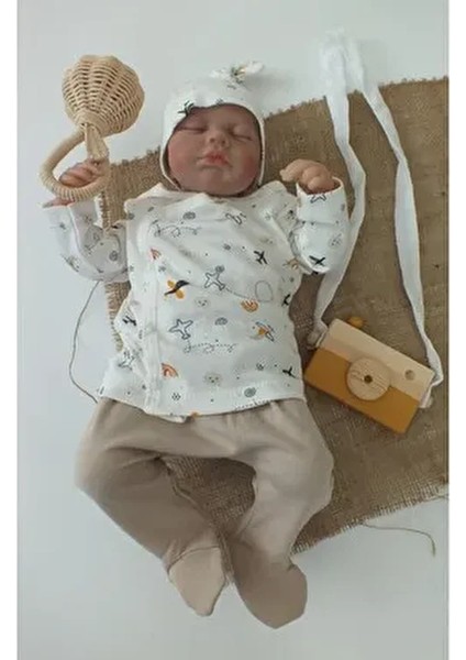 %100 Pamuk 5 Parça Unisex Uçak Model Hastane Çıkışı Takım Seti fiyatları