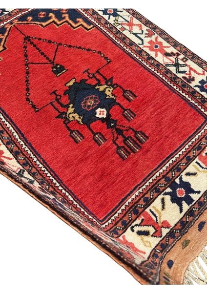 El Dokuma Sıfır Dazkırı Halısı Seccade 90X125 Kiremit Kök Boya Yün Namazlık Kiremit fırsatları