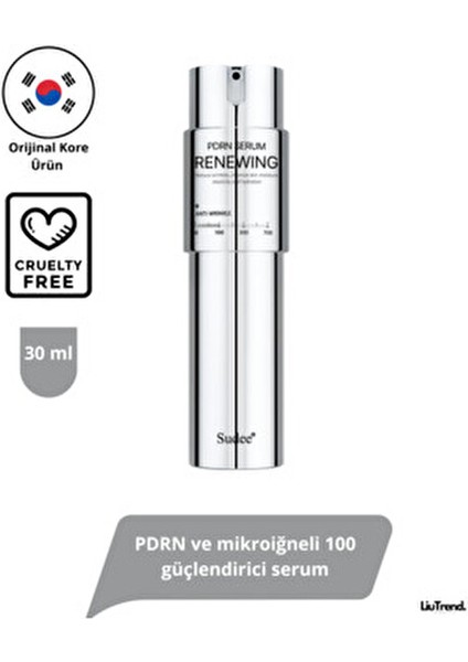 100 Pdrn Renewing Serum 30 ml Pdrn ve Mikroiğneli Güçlendirici Serum