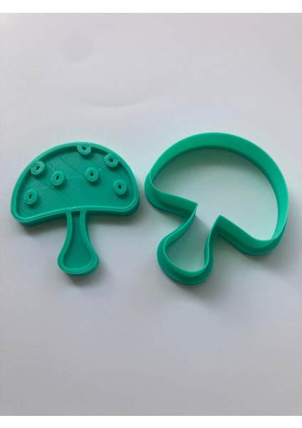 Mantarlı Kurabiye Kalıbı, Yeşil, Plastik, Sevimli Benekli Tasarım, Mutfak Pişirme Aksesuarı modelleri