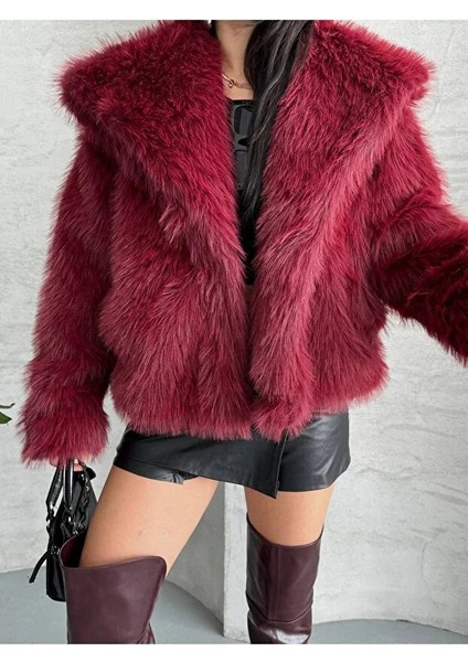 Kadın Yumuşak Tüylü Kısa Kürk Ceket Mont fiyatları