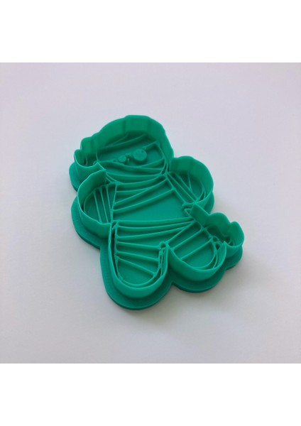 Sevimli Mumya Kurabiye Kalıbı, Cadılar Bayramı Temalı, Şekillendirici ve Damga Seti, Gıda Uyumlu modelleri