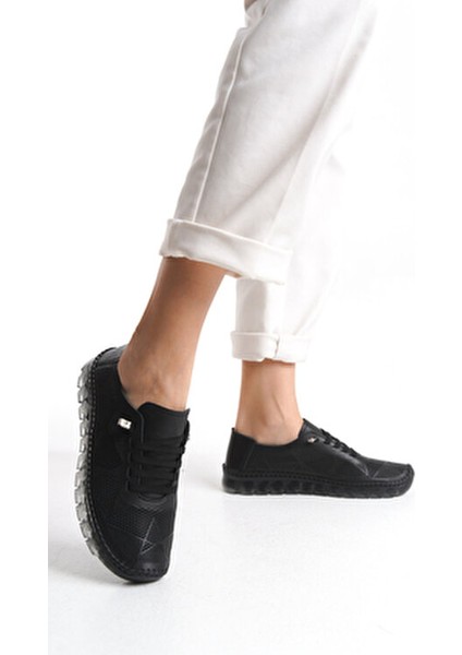 Hakiki Deri Delikli Yazlık Yumuşak Rahat Esnek Bağcıklı Günlük Anne Casual Kadın Ayakkabı fiyatları