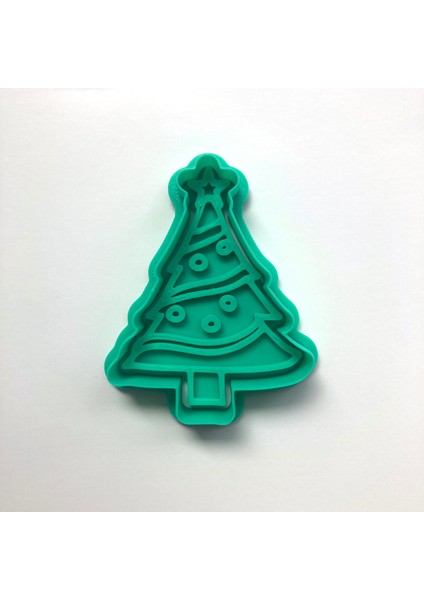 Süslü Yılbaşı Ağacı Kurabiye Kalıbı | Yıldızlı ve Desenli | Yeni Yıl Partisi Özel fiyatları