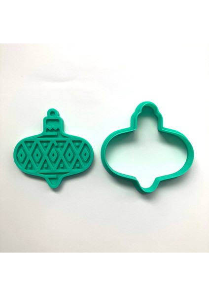 Yılbaşı Ağaç Süsü Kurabiye Kalıbı ve Damga Seti - Geometrik Desenli modelleri