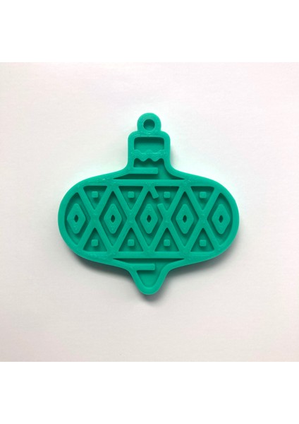 Yılbaşı Ağaç Süsü Kurabiye Kalıbı ve Damga Seti - Geometrik Desenli