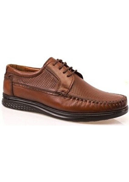 Hakiki Deri Yazlık Erkek Casual Ayakkabı Ortopedik Taban Hava Alabilen Tasarım