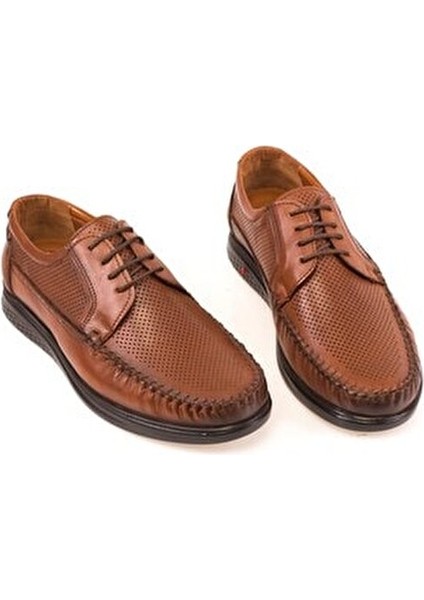 Hakiki Deri Yazlık Erkek Casual Ayakkabı Ortopedik Taban Hava Alabilen Tasarım