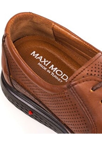 Hakiki Deri Yazlık Erkek Casual Ayakkabı Ortopedik Taban Hava Alabilen Tasarım