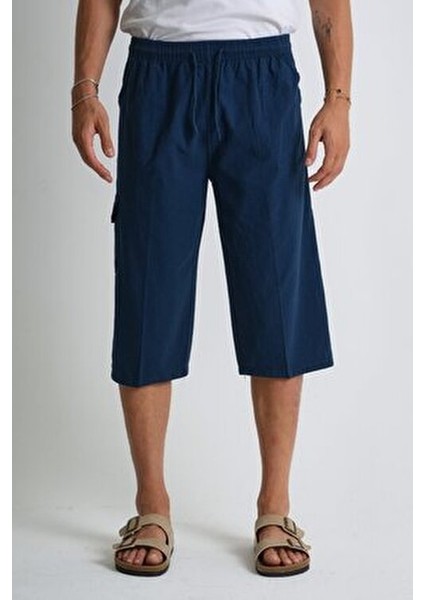 Erkek Kargo Cep %100 Pamuk Keten Görünümlü Kapri E207 fiyatları