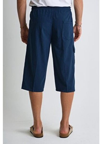 Erkek Kargo Cep %100 Pamuk Keten Görünümlü Kapri E207 indirimleri