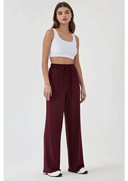 Wide Leg Beli Lastikli Örme Eşofman Altı fırsatları