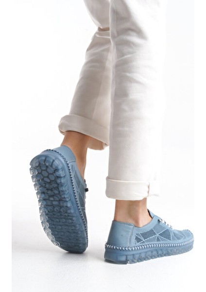 Hakiki Deri Delikli Yazlık Yumuşak Rahat Esnek Bağcıklı Günlük Anne Casual Kadın Ayakkabı modelleri