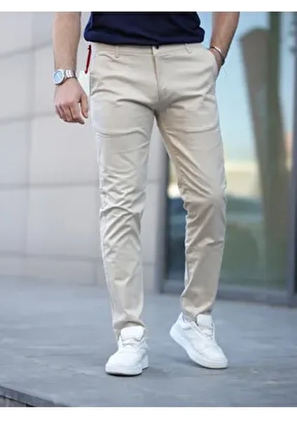 Slim Fit Chino Keten Pantolon