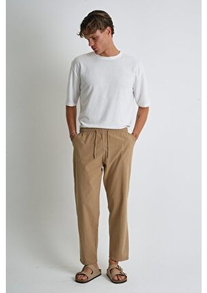 Erkek Büyük Beden %100 Pamuk Keten Görünümlü Pantolon E206 modelleri