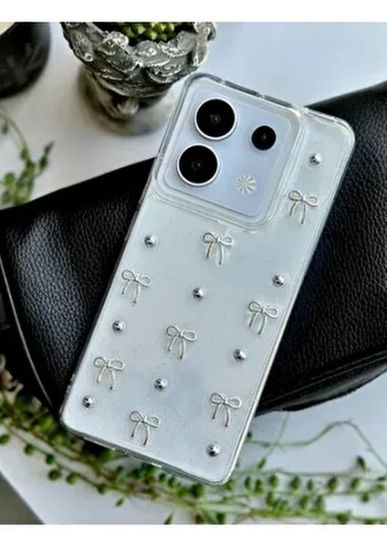 Redmi Note 13 Pro 5g Uyumlu 3D Mini Fiyonk Tasarımlı Oyuncaklı Silikon Kılıf