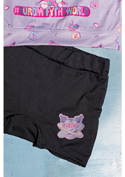 Karakter Baskılı Desenli Crop Kız Çocuk Mayo Bikini Takım modelleri