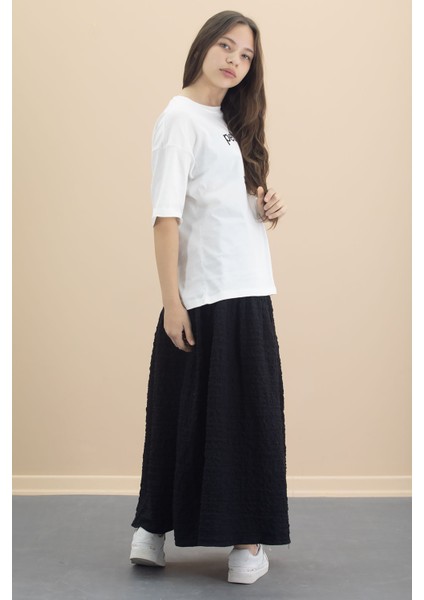 Ekru Kız Çocuk Kısa Kol Tişörtlü Etekli Takım 20549 indirimleri