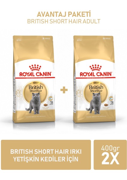 British Shorthair Yetişkin Kedi Maması 400 gr x 2 Adet