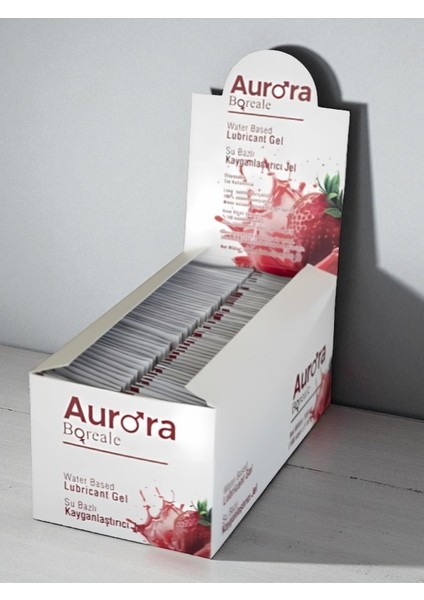 Aurora Boreale 100’LÜ 5 ml Şase Çilekli Kayganlaştırıcı Jel fiyatları