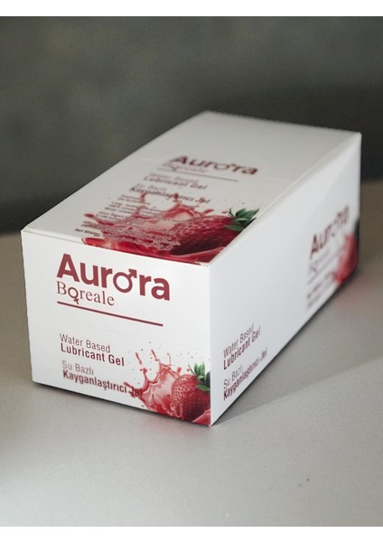 Aurora Boreale 100’LÜ 5 ml Şase Çilekli Kayganlaştırıcı Jel modelleri