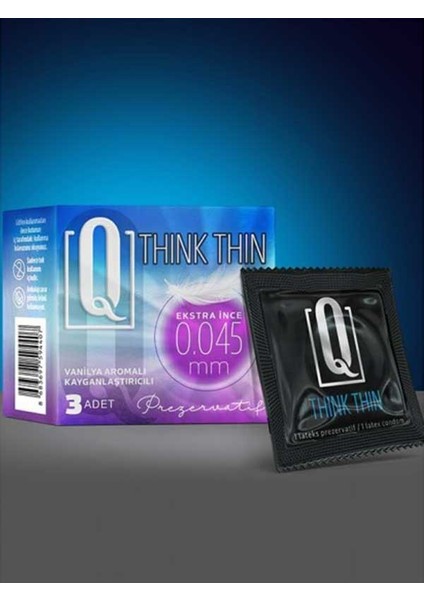 Q Think Thin 3’lü Ekstra Ince Prezervatif