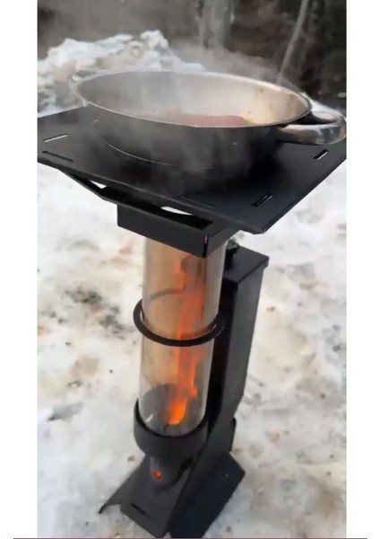 Portatif Mini Cam Pelet Soba Kamp,balkon,teras Tipi Yüksek Kalite - Pürmüz ve Pelet Hediyeli indirimleri