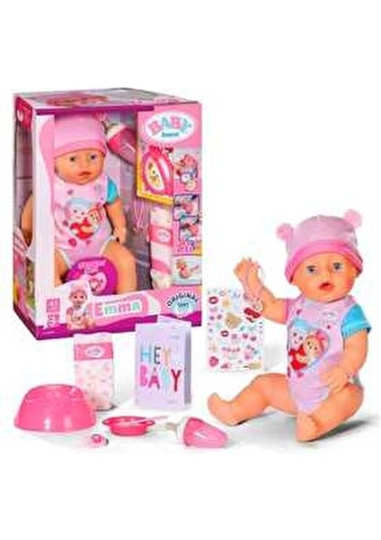 43CM Kız Emma Bebek Pembe Renkli Uyuyabilen Mucize Bebek ile Eğlenceli Oyun
