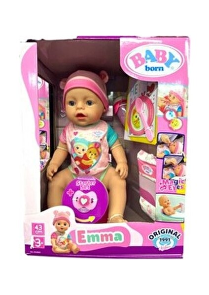 43CM Kız Emma Bebek Pembe Renkli Uyuyabilen Mucize Bebek ile Eğlenceli Oyun fiyatları