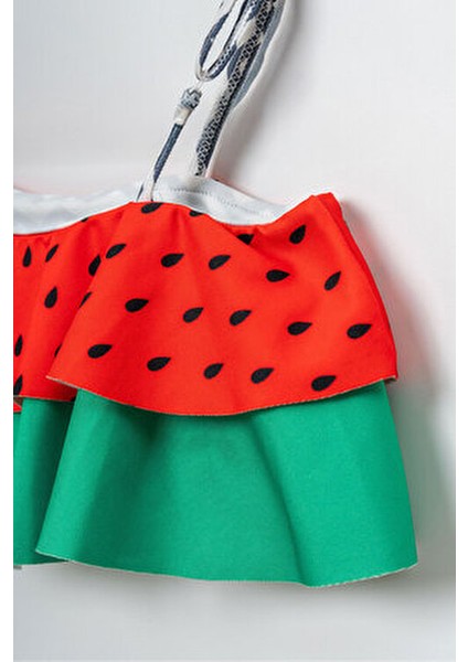 Kız Çocuk Bikini Takımı Karpuz Deseni ile Eğlenceli Yaz Stili 2 Parça indirimleri