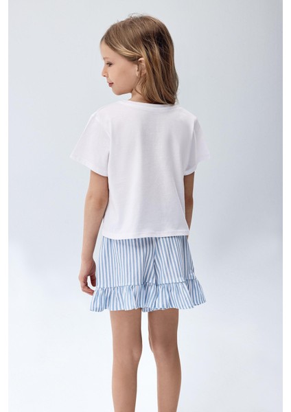 Kız Çocuk Fırfır Detaylı Takım Beyaz Renk fiyatları