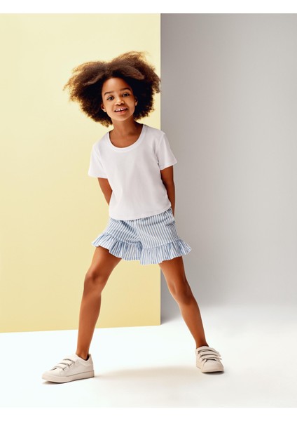 Kız Çocuk Fırfır Detaylı Takım Beyaz Renk modelleri