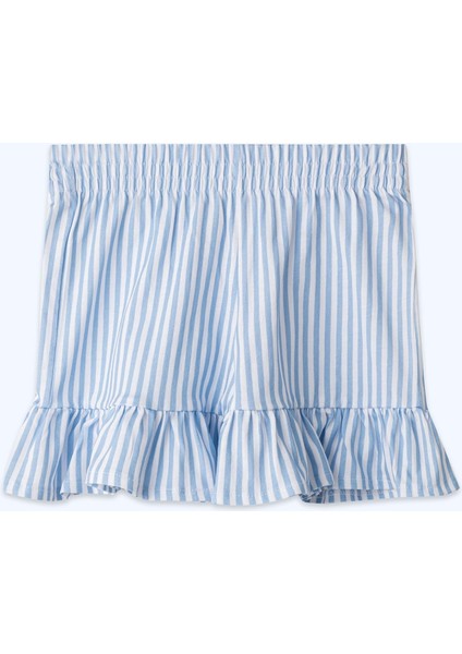 Kız Çocuk Fırfır Detaylı Takım Beyaz Renk indirimleri